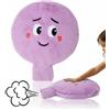 alldoro 60291-6 - Cuscino XXL di Peluche Blushy, Diametro 20,5 cm, con Suono e Emozioni Divertenti, a Partire dai 3 Anni