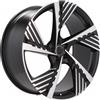 Cerchi in lega Dedica per Audi modello I5639 8.0x19 Nero + Polish Half Matt