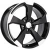 Cerchi in lega Dedica per Audi modello XE351 7.5x17 Nero Lucido