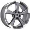 Cerchi in lega Dedica per Audi modello XE351 8.0x18 Grigio + Polish Half Matt