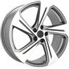 Cerchi in lega Dedica per Audi modello YS1270 8.0x18 Grigio + Polish Opaco