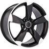 Cerchi in lega Dedica per Audi modello BK217 8.0x18 Nero Lucido