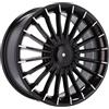 Cerchi in lega Dedica per BMW modello BK273 8.0x17 Nero + Bordo Lucido