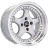 Cerchi in lega Dedica per BMW modello BK660 7.0x14 Argento + Bordo Lucido