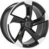 Cerchi in lega Dedica per Audi modello H3388F 7.5x17 Nero Lucido