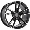 Cerchi in lega Dedica per BMW modello I5478 8.0x18 Nero + Polish Half Matt