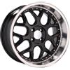 Cerchi in lega Dedica per Smart modello FR762 7.0x16 Nero + Bordo Lucido