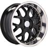 Cerchi in lega Dedica per Smart modello FR762 7.0x16 Nero + Bordo Lucido