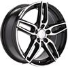 Cerchi in lega Dedica per Mercedes modello B5434 7.5x17 Nero lucido