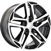 Cerchi in lega Dedica per Peugeot modello PG534 7.0x16 Nero Lucido