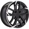 Cerchi in lega Dedica per Peugeot modello XE170 6.5x15 Nero + Polish Half Matt