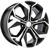 Cerchi in lega Dedica per Renault modello B5168 6.5x16 Nero Lucido