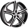 Cerchi in lega Dedica per Seat modello B5817 7.5x18 Nero Lucido