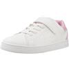 Geox J ECLYPER Girl A Sneaker, Bianco/Rosa, 30 EU