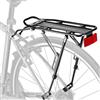 YONTUO Portapacchi bici posteriore universale regolabile, con staffe extra lunghe, grande riflettore e ampio spazio portaborse, in lega di alluminio, adatto per MTB e Rennrad