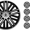 Sparco Spc1585Bksv Set Copricerchi 4 Pezzi Bergamo 15 Pollici Nero/Argento