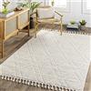 Livabliss Tarawa Tappeto Salotto Moderno per Casa, Sala da Pranzo e Cucina Tappeto Geometrico Astratti Neutri Aztechi Stile Boho, leggera da Pulire, Ampio 160x213cm, Crema