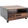 trendteam smart living Tavolino Basso, Nero, 70x40x70 cm