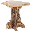 Kare Design tavolino Tree Small, marrone, piccolo, altezza 49-52cm. Diametro del ripiano 39-42cm, soggiorno, legno massello, tronco d`albero, pezzo unico