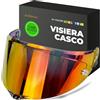 Everalo Visiera Compatibile con Agv Corsa - Corsa R - Pista Gp - Pista Gpr - Pista Gp Rr - Gt Veloce - Veloce S - Race 3 (Rosso Cromo)