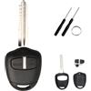 XIEMINLE Guscio per chiave auto a 2 pulsanti per Mitsubishi Triton L200 Outlander Lancer Colt Pajero Shogun guscio di ricambio per chiave telecomando con scanalatura (scanalatura sinistra)