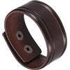 QUARKZMAN Bracciali In Pelle Lisci Con Fibbia, Bracciale Marrone Stampa Pelle Retro, Bracciali A Scatto Regolabili In Pelle Vuoti, Polsiere Fai Da Te Artigianato Per Uomini