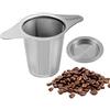 Yoassi Infusore per tè caffè Colino Ultrafine con Doppia Rete di Filtro, Setaccio per Tisane Acciaio Inossidabile 304, Strainer tè con Manici e Coperchio per Tazze Tiere