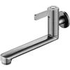 EasyByMall Miscelatore da cucina, montaggio a parete prolungato, singolo lavello da cucina, scopino, piscina, rubinetto, girevole, rubinetto per acqua fredda, per cucina e piscina (20 cm)