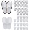 SINJEUN 40 paia di pantofole antiscivolo monouso per hotel, 28 x 11 cm, con dita chiuse, pantofole usa e getta per donne, famiglie, spa, ospiti, hotel e feste in casa