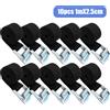 10 Pz Cinghie Di Tensione Con Fibbia 1,5 M X 2 Cm Adatto per Moto Auto 250 KG