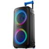Music Sound - SOUND BOX - Cassa Speaker Bluetooth con 80WATT di Potenza - Wireless - Luci RGB - 4 Ore di Play Time - Pannello di controllo per Gestire tutte le Funzioni della Cassa - Nero