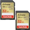 SanDisk Schede SDHC Extreme da 32 GB (confezione da 2) + RescuePRO Deluxe, fino a 100 MB/s, UHS-I, Classe 10, U3, V30