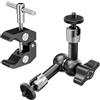 NEEWER Set di Super Clamp e Braccio Magico da 15cm, Braccio Articolato a Frizione a 360° con Filetto 1/4 3/8, Viti 1/4, Testa a Sfera per Gabbia Fotocamera, Monitor, Luce LED, Flash, Max 2kg,ST15C