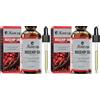Kanzy Olio di Rosa Mosqueta 120ml Olio di Rosa Canina, Spremuto a Freddo, Vegano e Non Raffinato Rosehip Oil per Viso, Corpo, Capelli, Pelle e Mani (Confezione da 2)