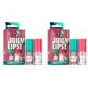 W7 Juicy Lips lucidalabbra - Gloss labbra idratanti - Too Close & In The Clear (Confezione da 2)