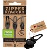 Zlideon Kit Universale Riparazione Cerniere per Plastica e Metallo Multipack - 3 pz, Nero (L) | Cursore di Ricambio Istantaneo per Zip di Denim, Giacche e Cappotti Invernali | Prodotto in Germania