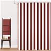 GCIREC Tenda Doccia, 180x200cm, Rosso Scuro e Bianco Minimalismo Moderno Strisce Verticali Impermeabile Tessuto Macchina Lavabile Tenda da Bagno con Ganci