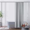 Furlinic Tenda Doccia Antimuffa Impermeabile EVA Angolare Vasca da Bagno Grigio 100x200cm Con pietre sul fondo Con 6 ganci