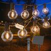 Pogestrand Luci solari da giardino G40 10 m USB o solare doppia ricarica festone luci 24 V con telecomando timer dimmerabile 20 lampadine infrangibili illuminazione esterna impermeabile per giardino