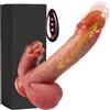 SNOWSEXY Dildo Vibratoreper Donna Vibratore Anale Stimolatore Clitoride Femminile Sexytoysys Dildo Anale Dildos Realistico Vibrante con 9 Vibrazione 3 Spinta 3 Rotazione e Riscaldamento, Color Carne