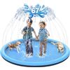 CACSPS Tappetino antiscivolo da 170 cm, per bambini e cani, addensante piscina con irrigatore, giocattoli estivi per esterni, piscina per bambini e ragazze o cani da compagnia (blu)
