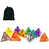 BESCON DICE Bescon 10pcs Set of Polyhedral 4 Sided Dice Cube, 10 Count Assorted Random Multi Effected&Colored Pack of D4 in Drawstring Pouch