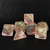 BESCON DICE Bescon Shimmery Dice Set Bronze-Golden, RPG 7-dice Set in Brick Box Packing