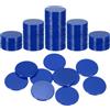 QUARKZMAN 120 Pezzi 1.2 Pollici Gettoni Poker, Gettoni Bingo Plastica Contatori Apprendimento Dischi Contatori Segnaposto Opachi Token Gioco Per Giocare, Blu Scuro, Piatti