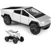TOPRON Tesla Truck Modellino Auto 1:24 Camion Giocattolo in Metallo Pressofuso con Luce e Suono, Mini Veicolo Giocattolo per Ragazzi dai 3 Anni in su (Argento)