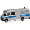 Herpa modello di camion Mercedes-Benz T2 Vario furgone Polizia subacquea Wuppertal, in scala 1:87, pezzo da collezione, modello tedesco, statuetta plastica