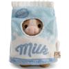 NICI Set Peluche Mucca Moono 8 cm con Bicchiere di Latte e Costume Cartone del Latte in Scatola Regalo 8,5x6,5x10 cm - mymochi Lifestyle, Kawaii da Collezione | 63384
