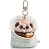 NICI Set Peluche Panda Kono 7 cm con Ciotola Pappa e Lettino con Moschettone in Scatola Regalo 8,5x6,5x10 cm - mymochi Lifestyle, Kawaii da Collezione | 63456