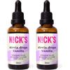 N!CK'S NICKS Stevia Liquida Gocce di Vaniglia (50ml) Dolcificante Liquido Zero Calorie Dieta Chetogenica Senza Zucchero Senza Glutine Low Carb Alternativa al Sostituto dello Zucchero (Confezione da 2)