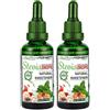 ALPHAPOWER FOOD Stevia pura 100%, dolcificante liquida - Gocce, naturale & vegan - Ingredienti naturali 1x 100ml, senza zucchero - dietetico & zero calorie, polvere alternativo (Confezione da 2)